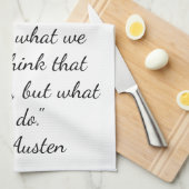 Jane Austen Zitat Geschirrtuch (Viertel Falte)