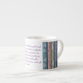 Jane Austen Zitat (Lila) Espressotasse (Vorderseite Rechts)