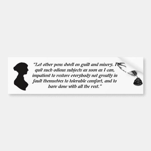 Jane-Austen-Zitat-Magnet Autoaufkleber (Vorne)