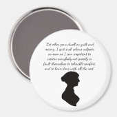 Jane-Austen-Zitat-Magnet Magnet (Vorderseite/Rückseite)