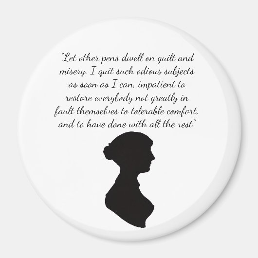 Jane-Austen-Zitat-Magnet Magnet (Vorne)