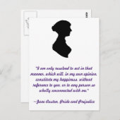 Jane Austen-Zitat-Postkarte Postkarte (Vorne/Hinten)