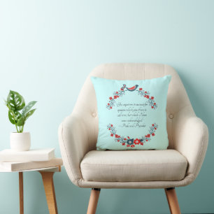 Jane-Austen-Zitat, Pride and Prejudice Floral  Kissen