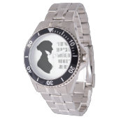 Jane Austen Zitat Schlüsselanhänger Armbanduhr (Schrägansicht)