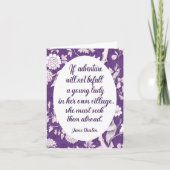 Jane Austen Zitat Seek Adventure Abroad Gruß Karte (Vorderseite)