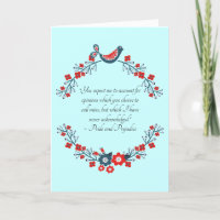 Jane Austen Zitat, Stolz und Vorurteile Floral