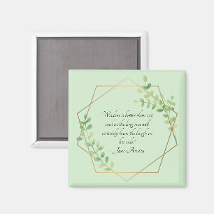 Jane Austen Zitat, Weisheit über Geist Natur Blätt Magnet