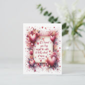 Jane Austen Zitat - Wenn ich dich weniger liebe Po Postkarte (Stehend Vorderseite)