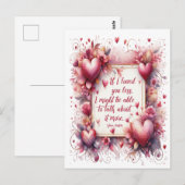 Jane Austen Zitat - Wenn ich dich weniger liebe Po Postkarte (Vorne/Hinten)