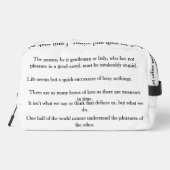 Jane-Austen-Zitate Waschbeutel (Rückseite)