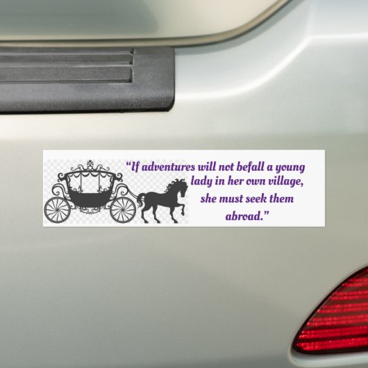 Jane Austen zitiert Abenteuer Autoaufkleber (Auf Auto)