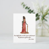 Jane Austen zu Missverständnissen Postkarte (Stehend Vorderseite)