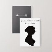 Jane Austen zum 250. Button (Vorderseite/Rückseite)