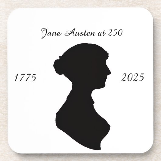 Jane Austen zum 250. Getränkeuntersetzer (Vorderseite)