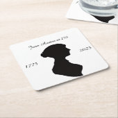 Jane Austen zum 250. Rechteckiger Pappuntersetzer (angewinkelt)