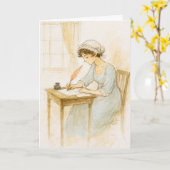Jane Austens 250. Jubiläum Karte (Gelbe Blume)