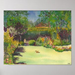 Jane Austens Aquarell-Druck Garten-II Poster