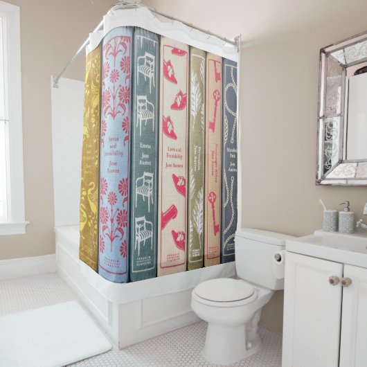 Jane Austen's books Duschvorhang (Beispiel)