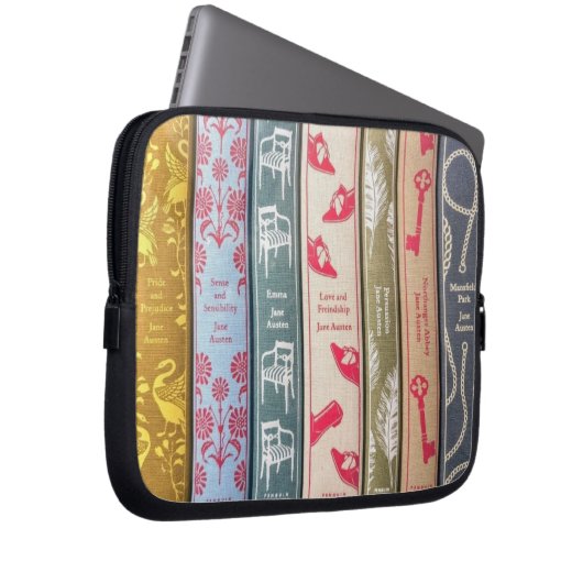 Jane Austen's books Laptopschutzhülle (Vorne Rechts)