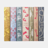 Jane-Austens-Bücher-Flanelldecke Fleecedecke (Vorderseite (Horizontal))