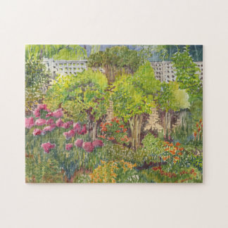 Jane Austens Garten-Aquarell-Puzzlespiel Puzzle