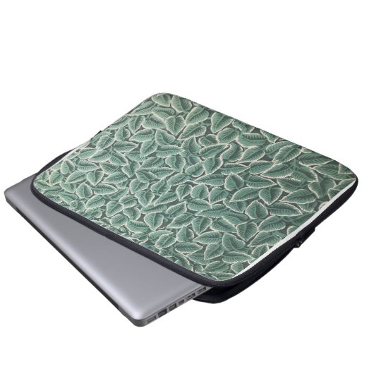 Jane Austen's Home Leaf Wallpaper Laptopschutzhülle (Vorne Knopf)