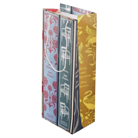 Jane Austen's Novels Geschenktüte Für Weinflaschen (Vorderseite Schrägansicht)