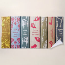 Jane Austen's novels on a towel Strandtuch