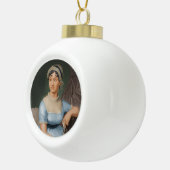 Jane Austen's  Portrait Keramik Kugel-Ornament (Rechts)