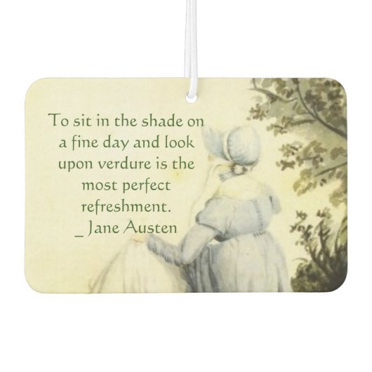Jane Austen's Portrait +quote Autolufterfrischer (Vorderseite)