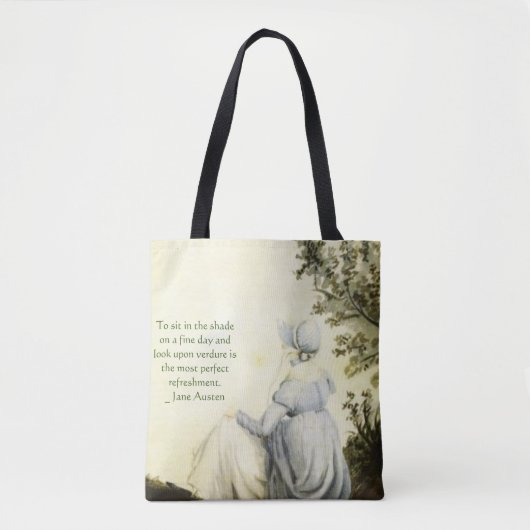 Jane Austen's Portrait +quote Tasche (Vorderseite)