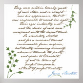 Jane Austen's Pride & Prejudice Quote #1 Poster (Vorne)