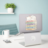 Jane Austens Romane IX Aufkleber (Laptop auf Schreibtisch)