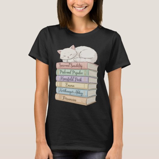 Jane Austens Romane IX T-Shirt (Vorderseite)