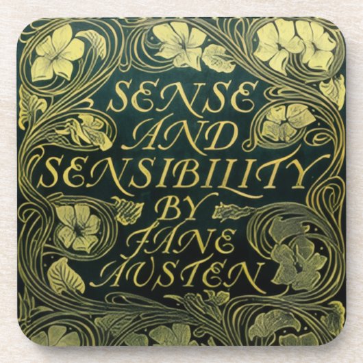 Jane Austen's "Sense and Sensibility" Getränkeuntersetzer (Vorderseite)