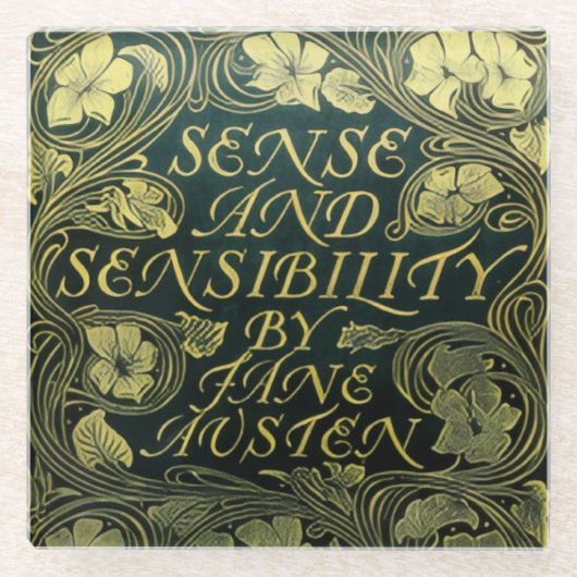 Jane Austen's "Sense and Sensibility" Glasuntersetzer (Vorderseite)
