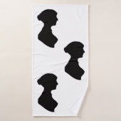 Jane Austen's silhouette Badehandtuch (Badehandtuch)