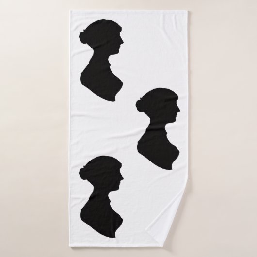 Jane Austen's silhouette Badehandtuch (Badehandtuch)