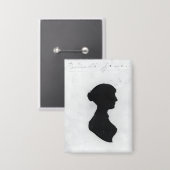 Jane Austens Silhouette Button (Vorderseite/Rückseite)