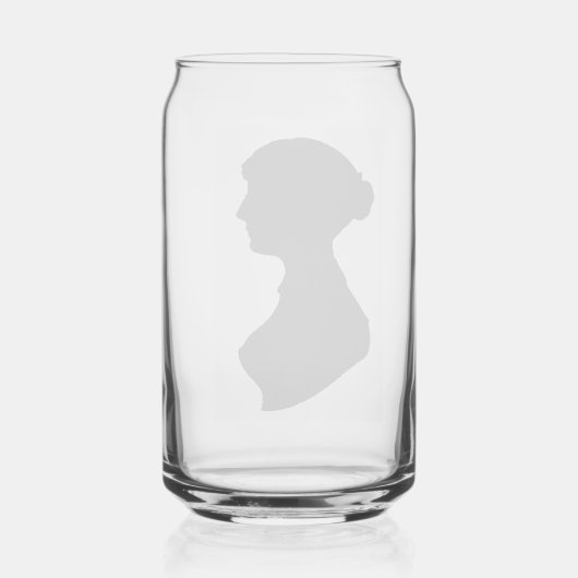 Jane Austens Silhouette Dosenglas (Vorderseite)