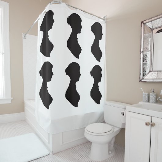 Jane Austen's silhouette Duschvorhang (Beispiel)