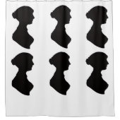 Jane Austen's silhouette Duschvorhang (Vorderseite)