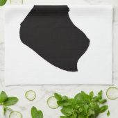 Jane Austen's silhouette Geschirrtuch (Gefaltet)