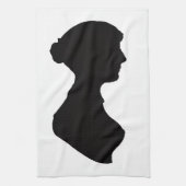Jane Austen's silhouette Geschirrtuch (Vertikal)