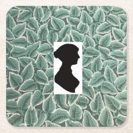 Jane Austens Silhouette &  Home-Tapete Rechteckiger Pappuntersetzer