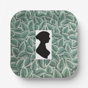 Jane Austens Silhouette & Home-Wandtapete Pappteller