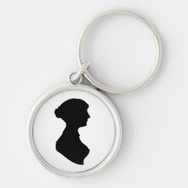Jane Austen's Silhouette on a  Keychain Schlüsselanhänger