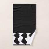 Jane Austen's Silhouette on Black Badhandtuch Set (Handtuch)