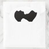 Jane Austen's Silhouette Oval Sticker (Tasche)