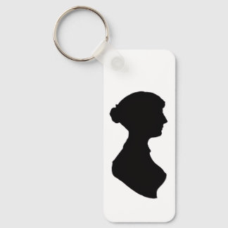 Jane Austen's Silhouette & quote on a Keychain Schlüsselanhänger